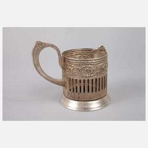 Russland sechs Teeglashalter Silber