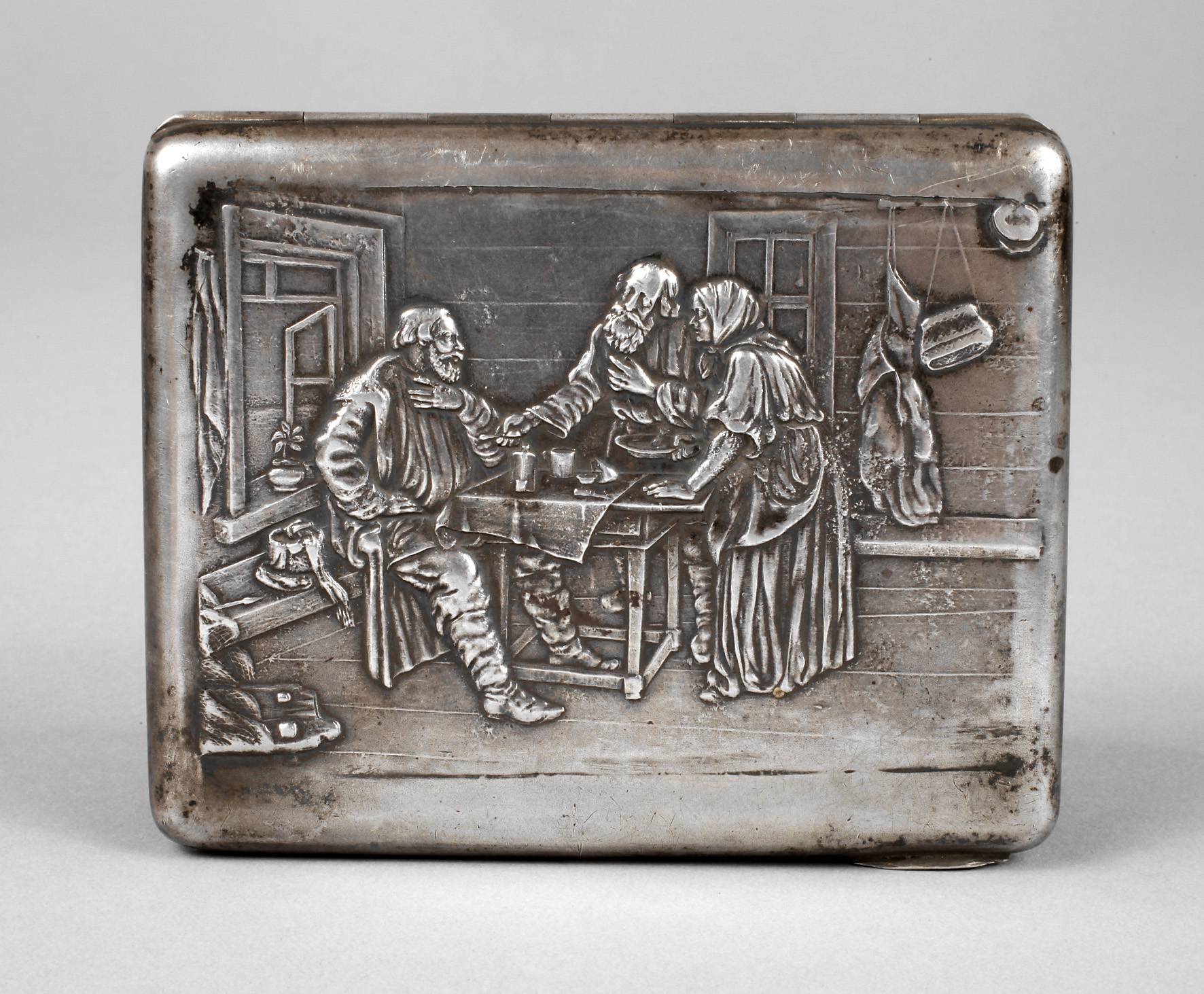 Russland Zigarettenetui Silber