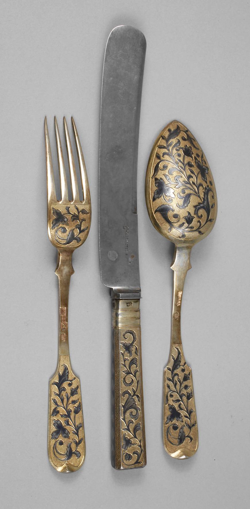 Russland drei Teile Silberbesteck