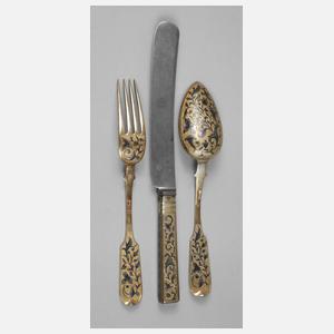 Russland drei Teile Silberbesteck