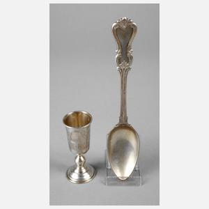 Russland Löffel und Becher Silber