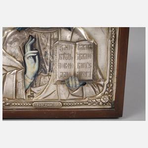 Moderne Ikone mit antikem Oklad