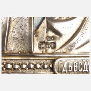 Moderne Ikone mit antikem Oklad