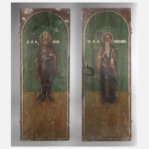 Zwei große Ikonentafeln