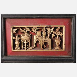 Paar Porzellanbildplatten