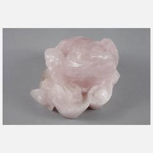 Schnitzerei Rosenquarz