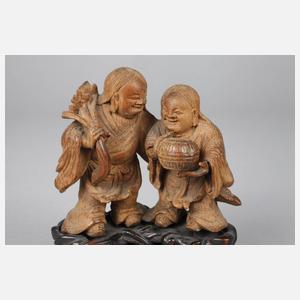 Geschnitztes Figurenpaar