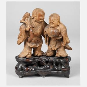 Geschnitztes Figurenpaar