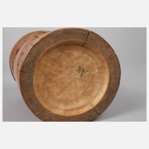 Paar geschnitzte Deckeldosen