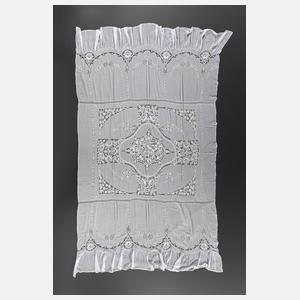 Große Handarbeitsdecke Weißstickerei