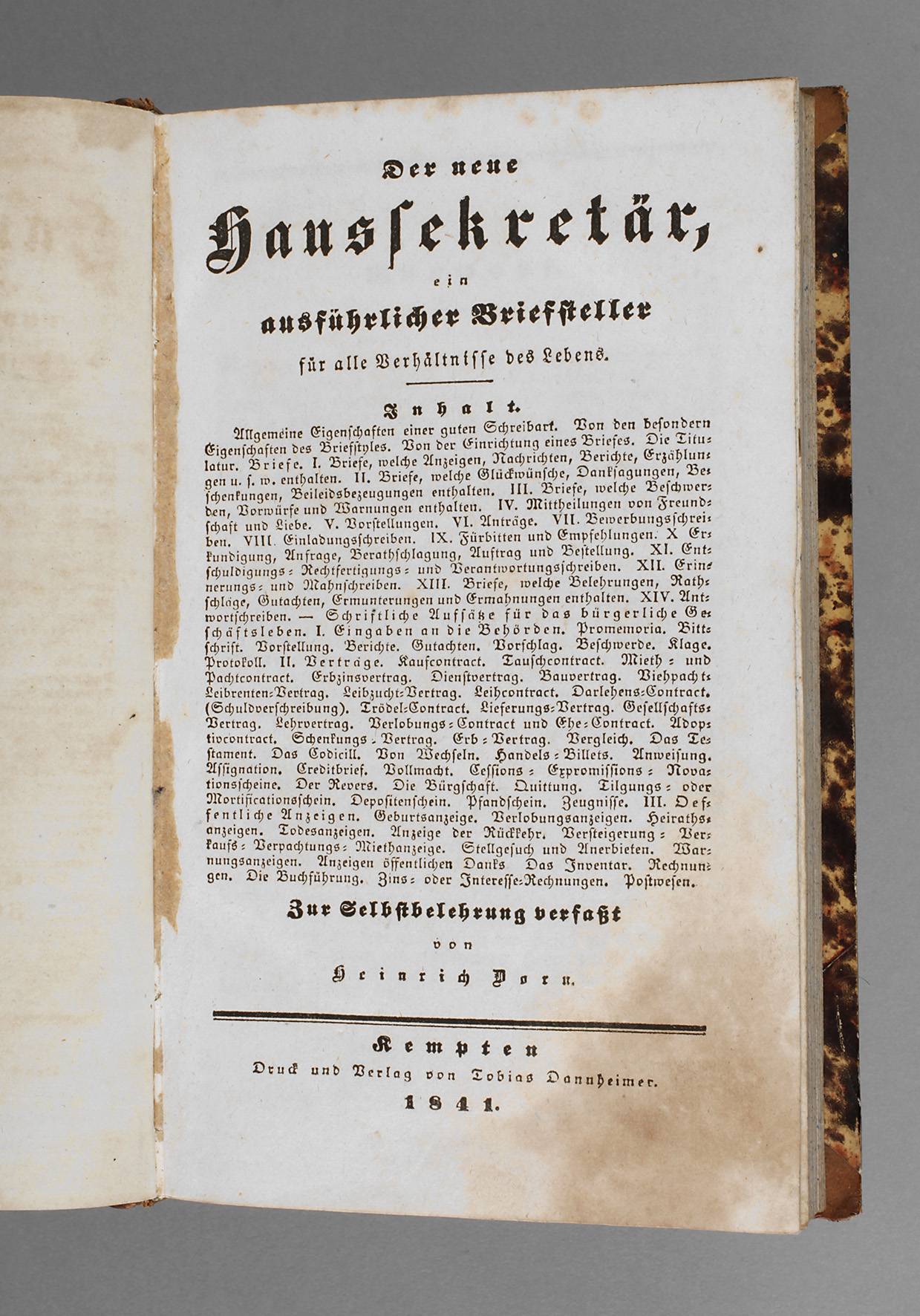 Dorns Haussekretär 1841