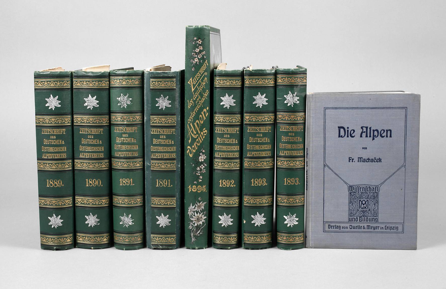 Konvolut Fachliteratur Alpenverein 1889–1908