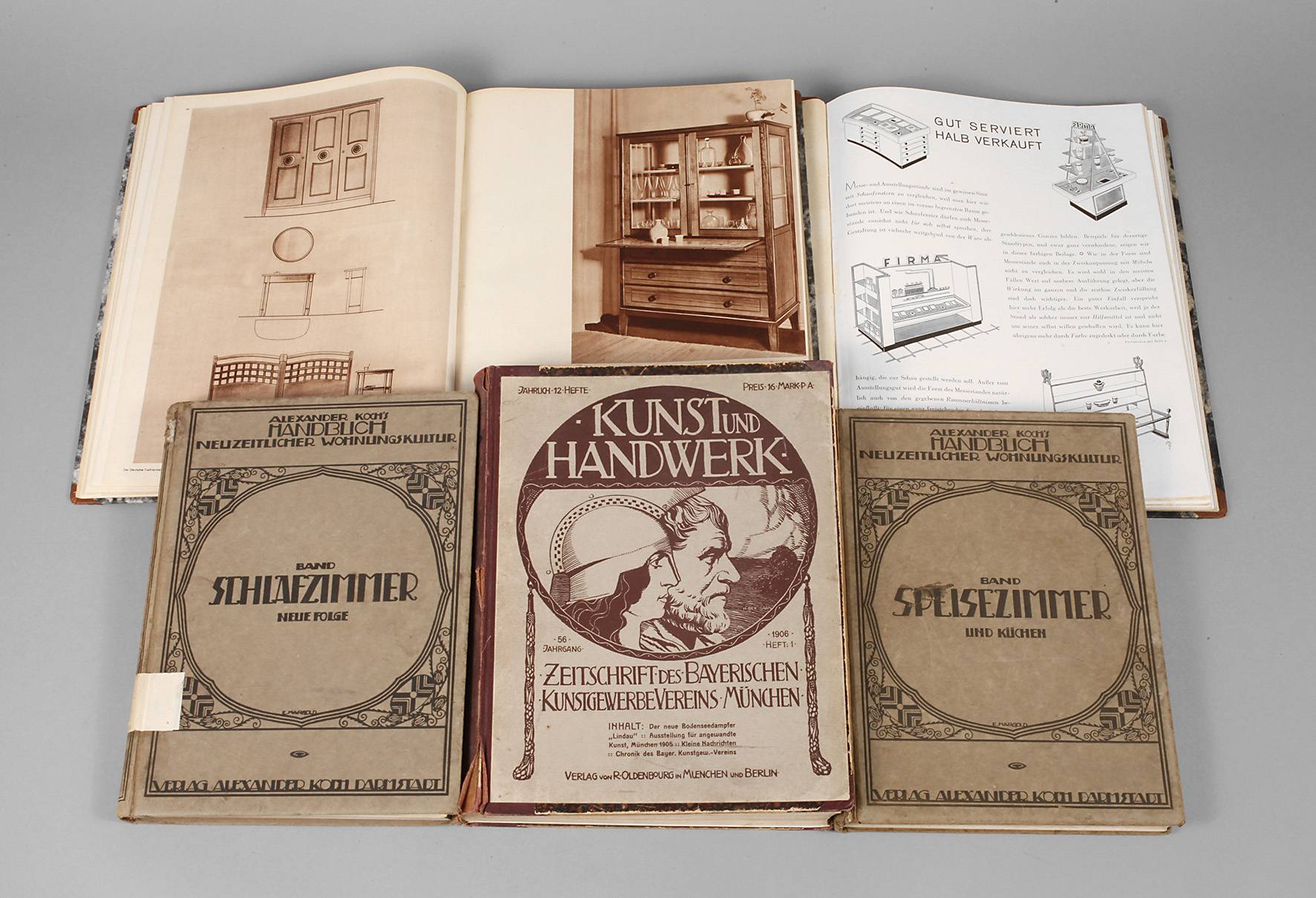 Konvolut Fachliteratur Innendekoration