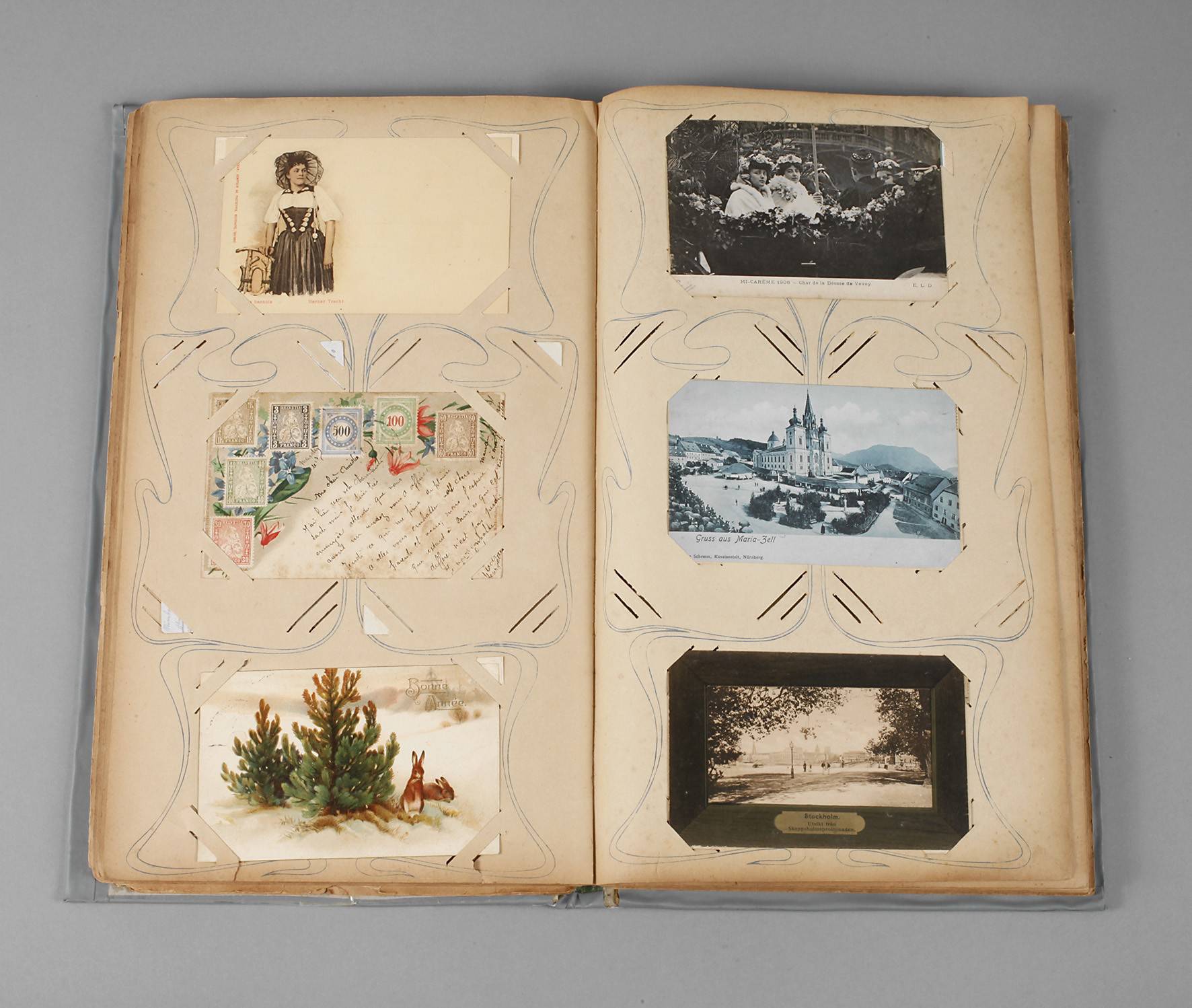 Jugendstil-Ansichtskartenalbum