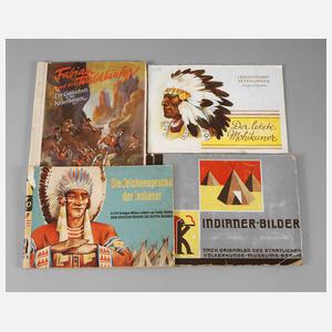 Konvolut Sammelbilder-Alben Indianer