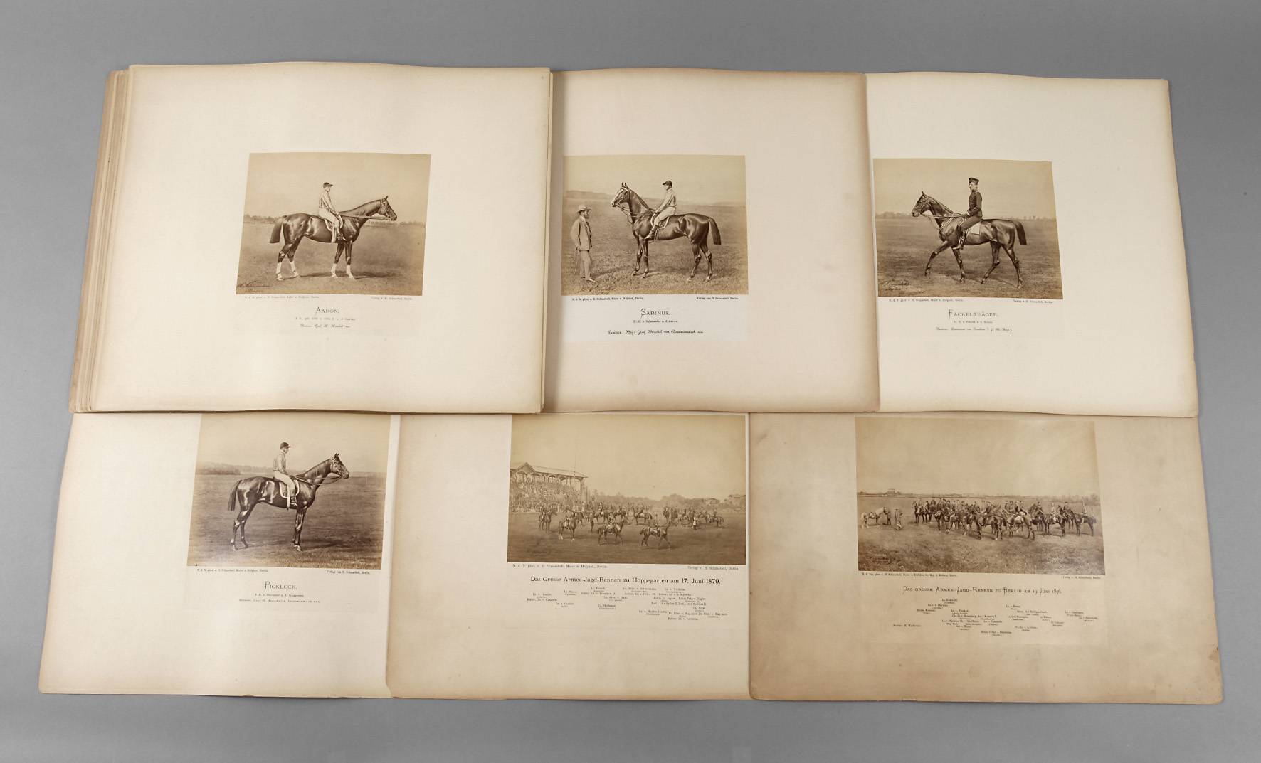 Konvolut Fotografien Rennpferde, Kaiserreich