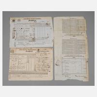 Vier Frachtbriefe Verein Deutscher Eisenbahn-Verwaltungen111