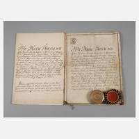 Historische Beglaubigung eines österreichischen Adelsdiploms111