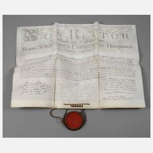 Doktordiplom dissertatio inauguralis medica de Abortu