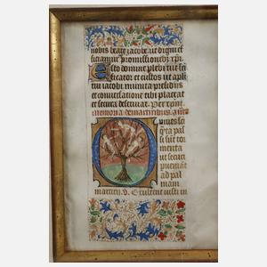 Blatt Pergament einer kirchlichen Handschrift