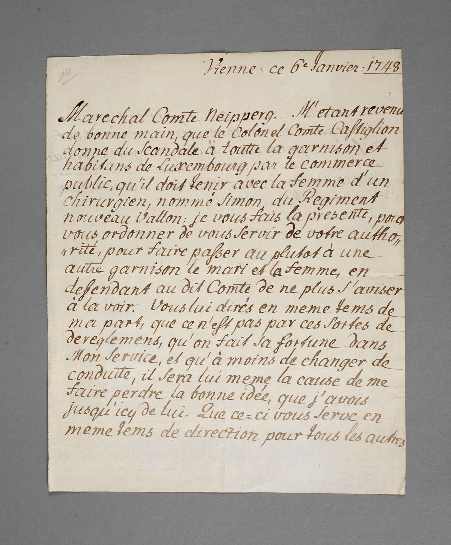 Brief Maria Theresia 1748