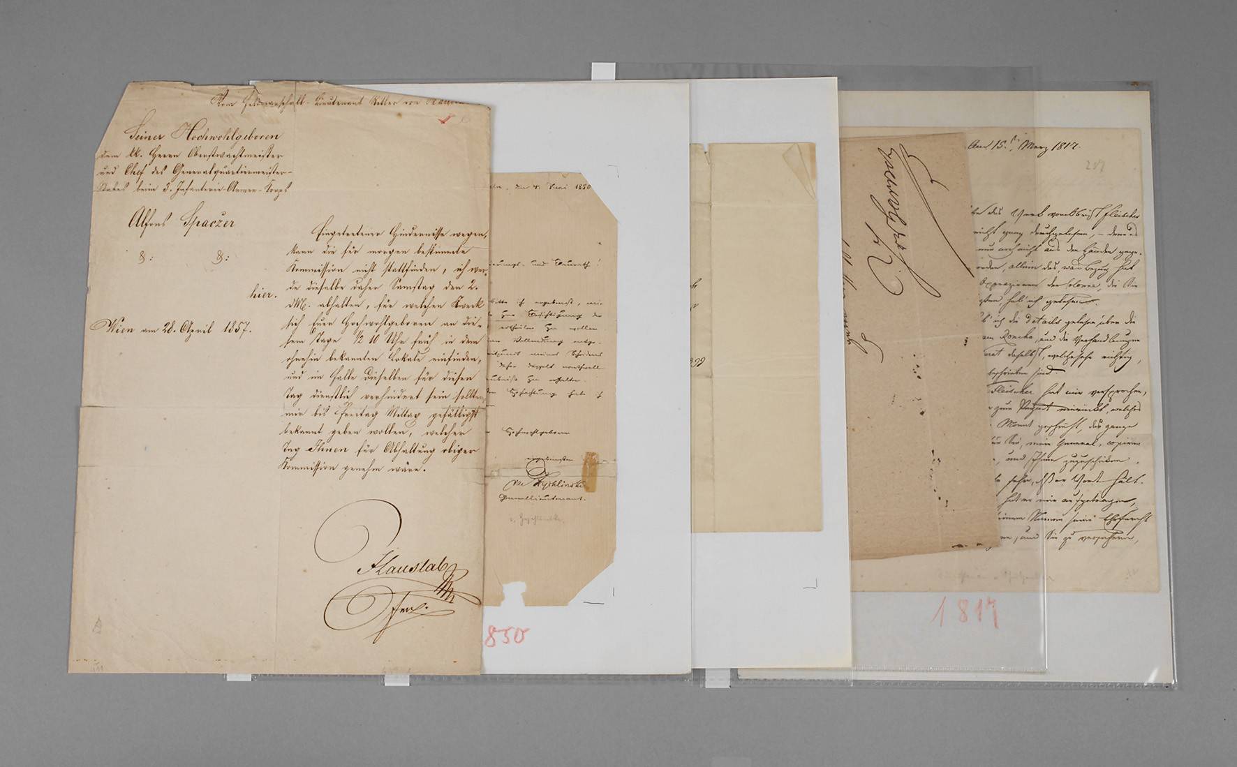 Konvolut historische Offiziers-Briefe 18./19. Jh.