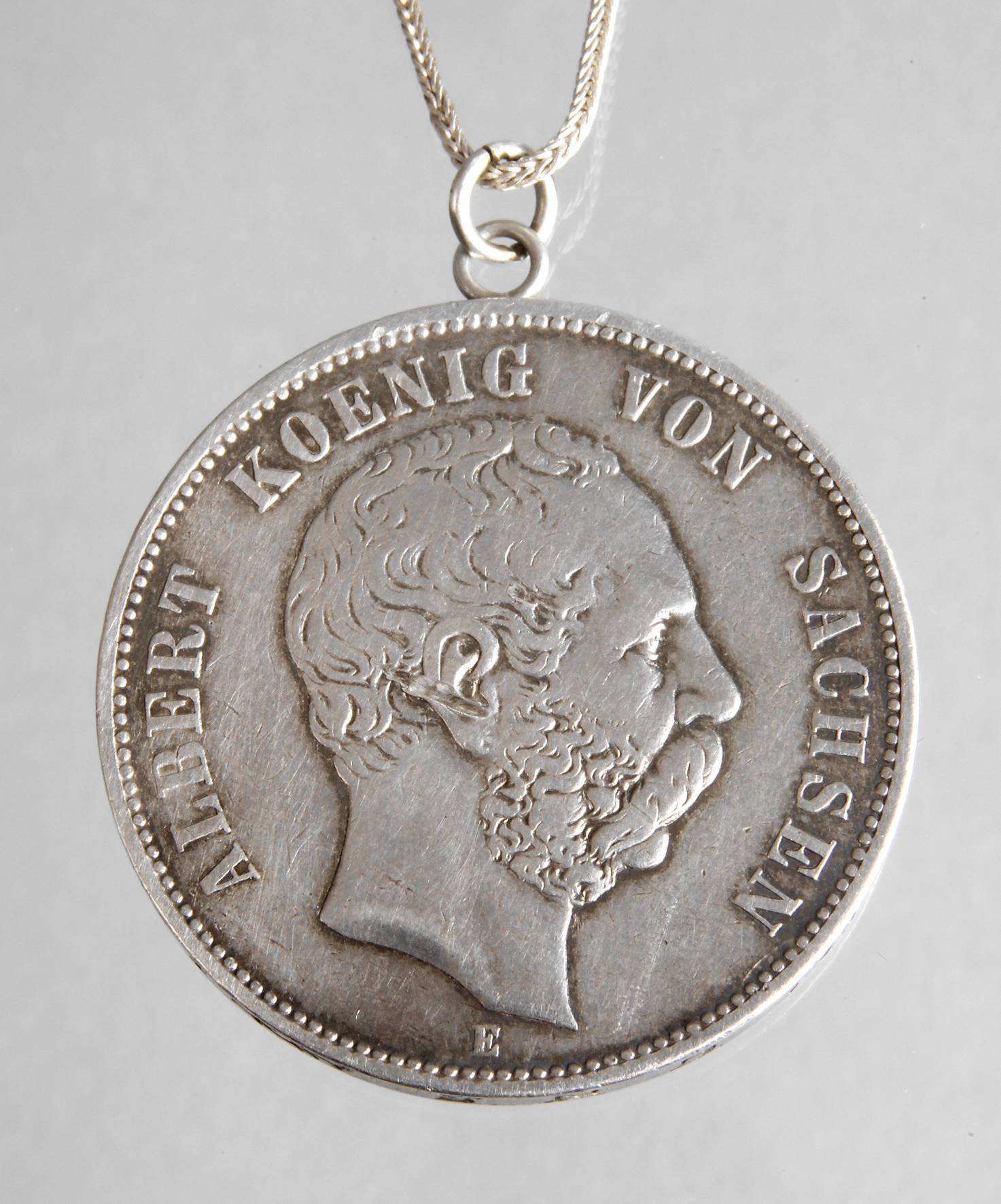 Münze Sachsen gehenkelt