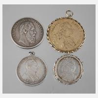 Vier Silbermünzen Deutschland111