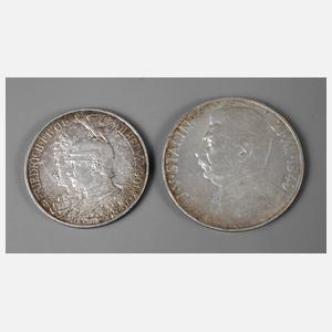 Zwei Silbermünzen