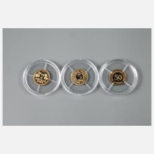 Konvolut Miniaturmünzen Edelmetall