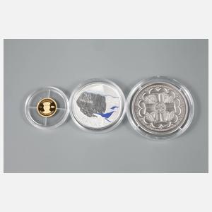 Konvolut Miniaturmünzen Edelmetall