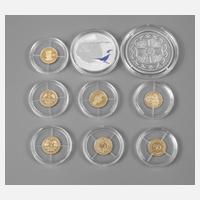 Konvolut Miniaturmünzen Edelmetall111