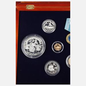 Konvolut Gedenkprägungen Rubel auf die Russische Flotte