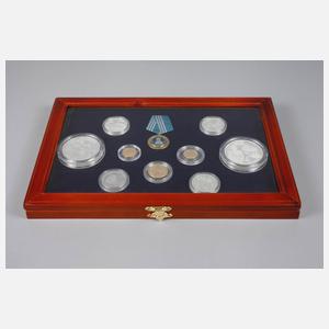 Konvolut Gedenkprägungen Rubel auf die Russische Flotte