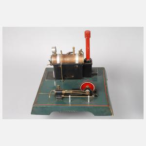 Zwei liegende Dampfmaschinen mit Zubehör