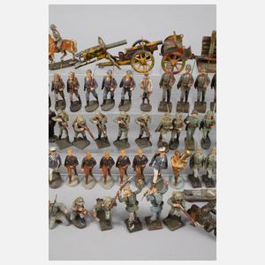 Großes Konvolut Massesoldaten und Zubehör