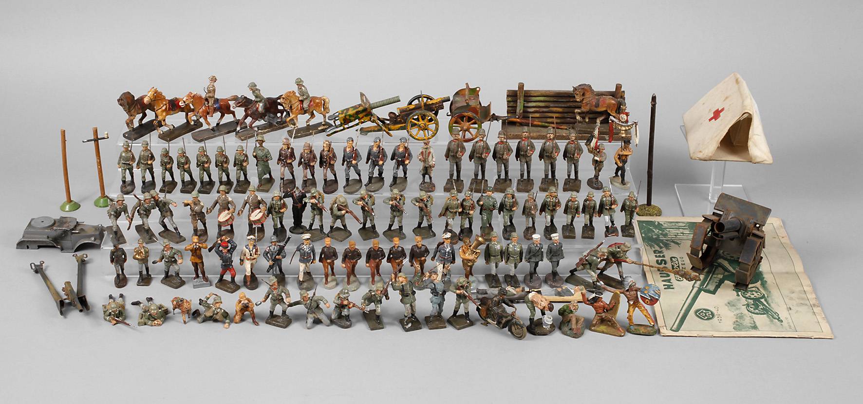 Großes Konvolut Massesoldaten und Zubehör