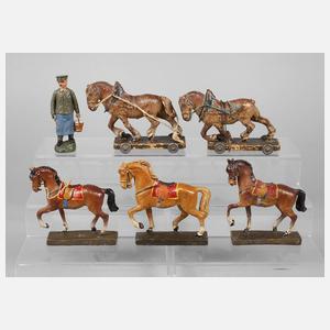 Konvolut Massepferde und Wärter