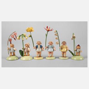 Konvolut Blumenkinder Erzgebirge