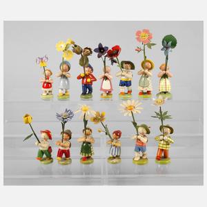Weha-Kunst Konvolut Blumenkinder