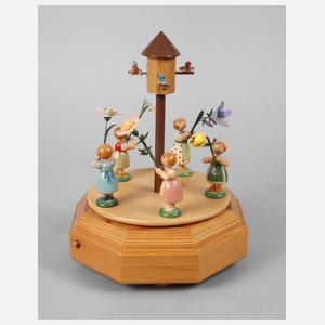 Spieldose mit Blumenkindern