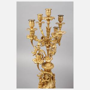 Prächtige Uhrengarnitur Lerolle Fréres