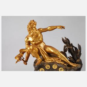 Bronzependule Poseidon