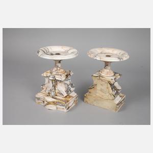 Große Uhrengarnitur Marmor