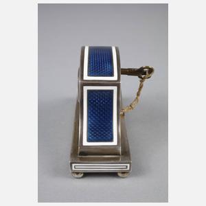 Feine emaillierte Tischuhr