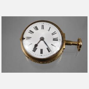 Hochfeine Spindeluhr im Doppelgehäuse