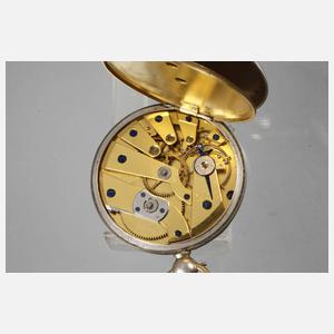 Schlüsseluhr Silber