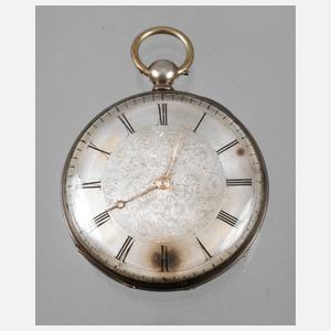 Schlüsseluhr Silber