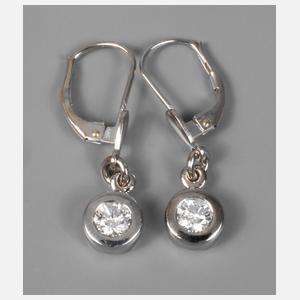 Paar Brillantohrringe