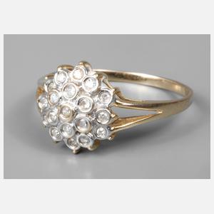 Damenring mit Diamantbesatz